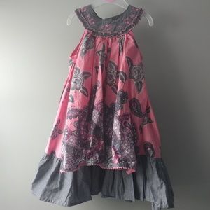 NWT Cutesy Couture pink Paisley ruffle dress 2/3 t years